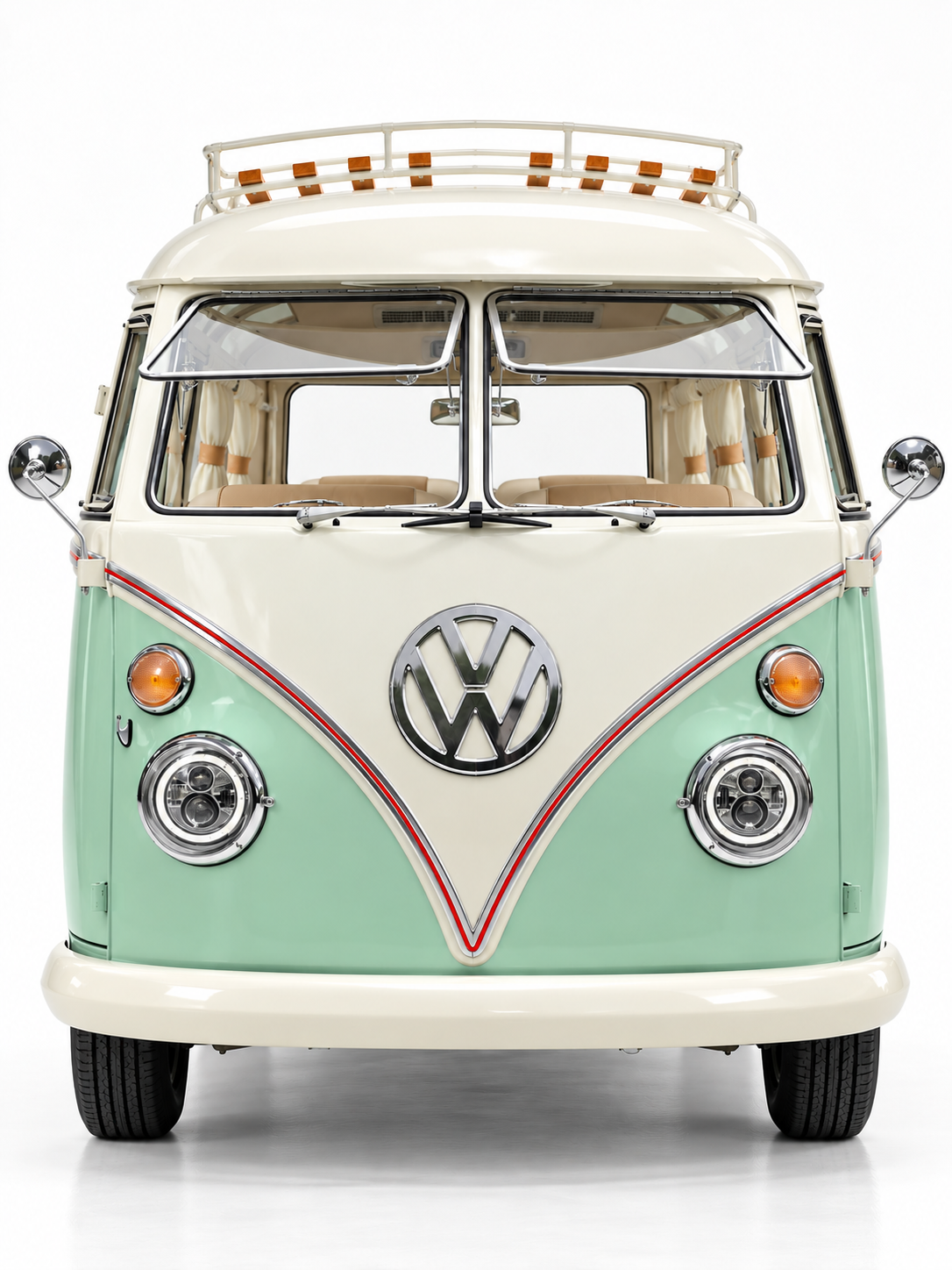 Mint and Vanilla VW Bus